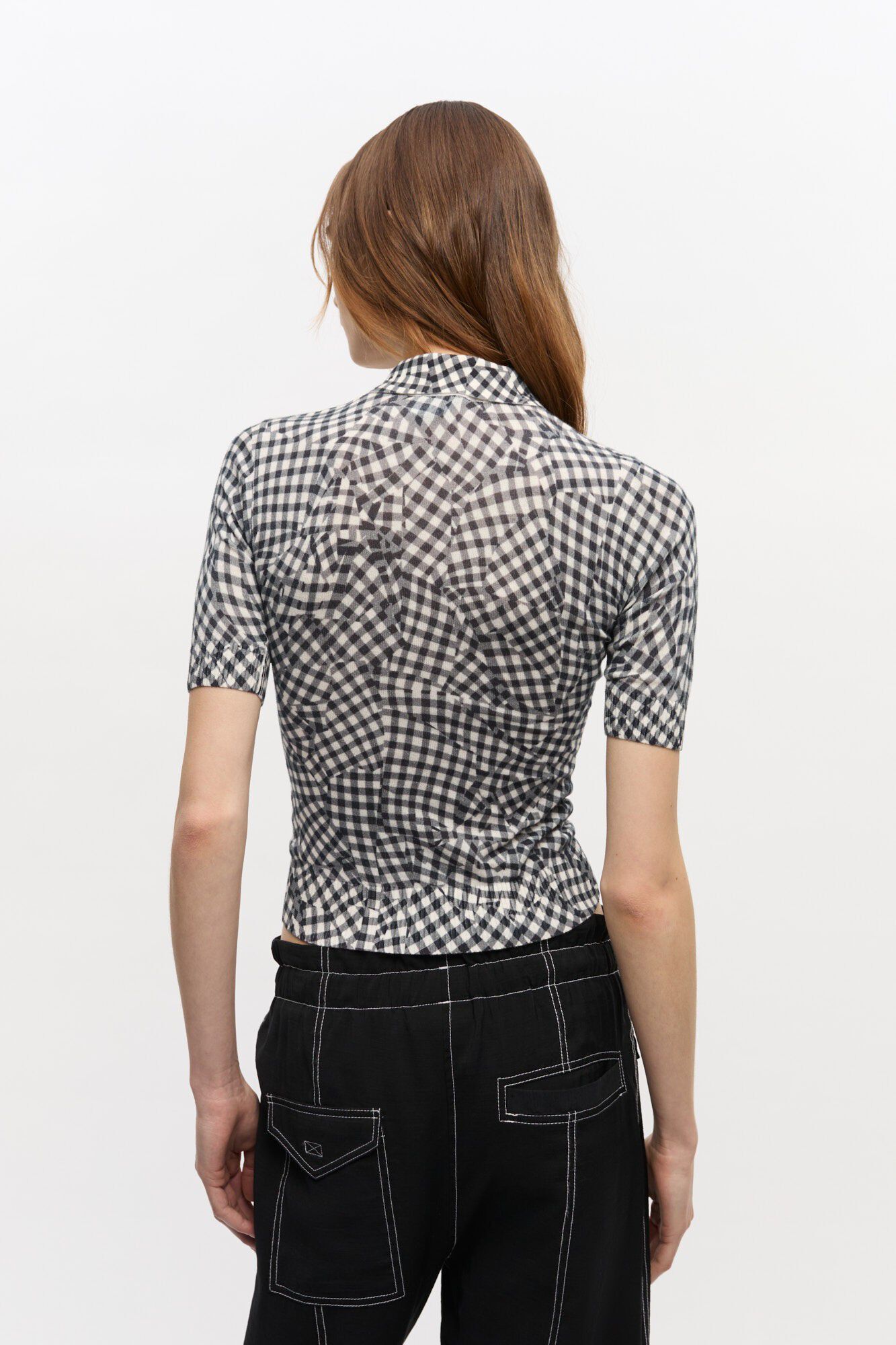 Sheer Cotton Printed Polo