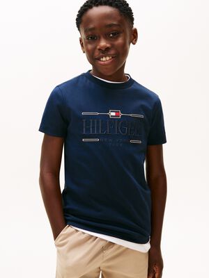 Logo Embroidery Interlock Knit T-Shirt