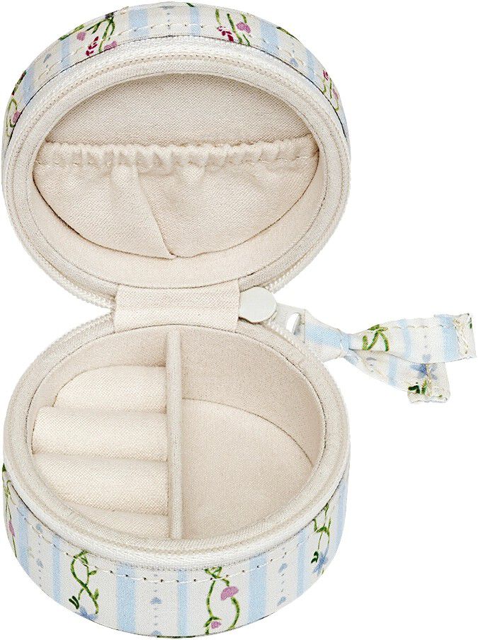 Round Jewelry Box - Small Garden Magic Ivory