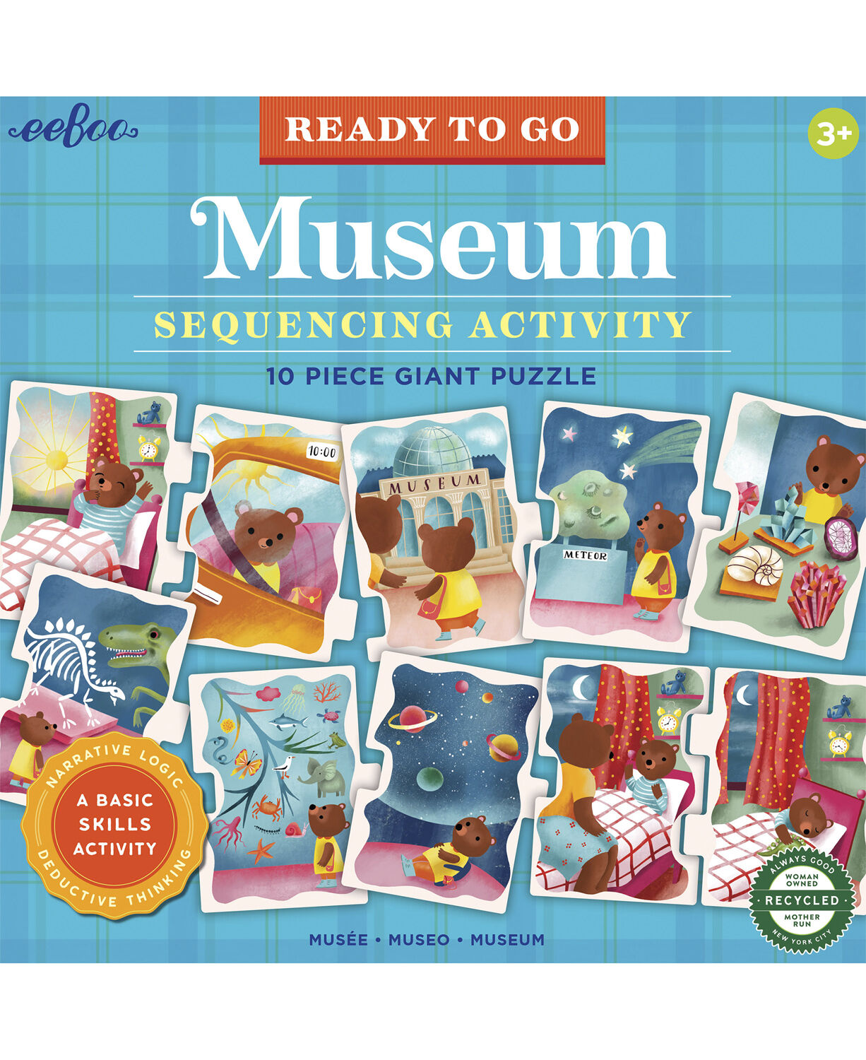 eeBoo - Jumbo puslespil 10 brk - Museum