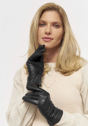 MJM Glove Connie W Leather Black