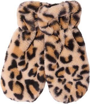 Soft mittens in fluffy faux fur wit