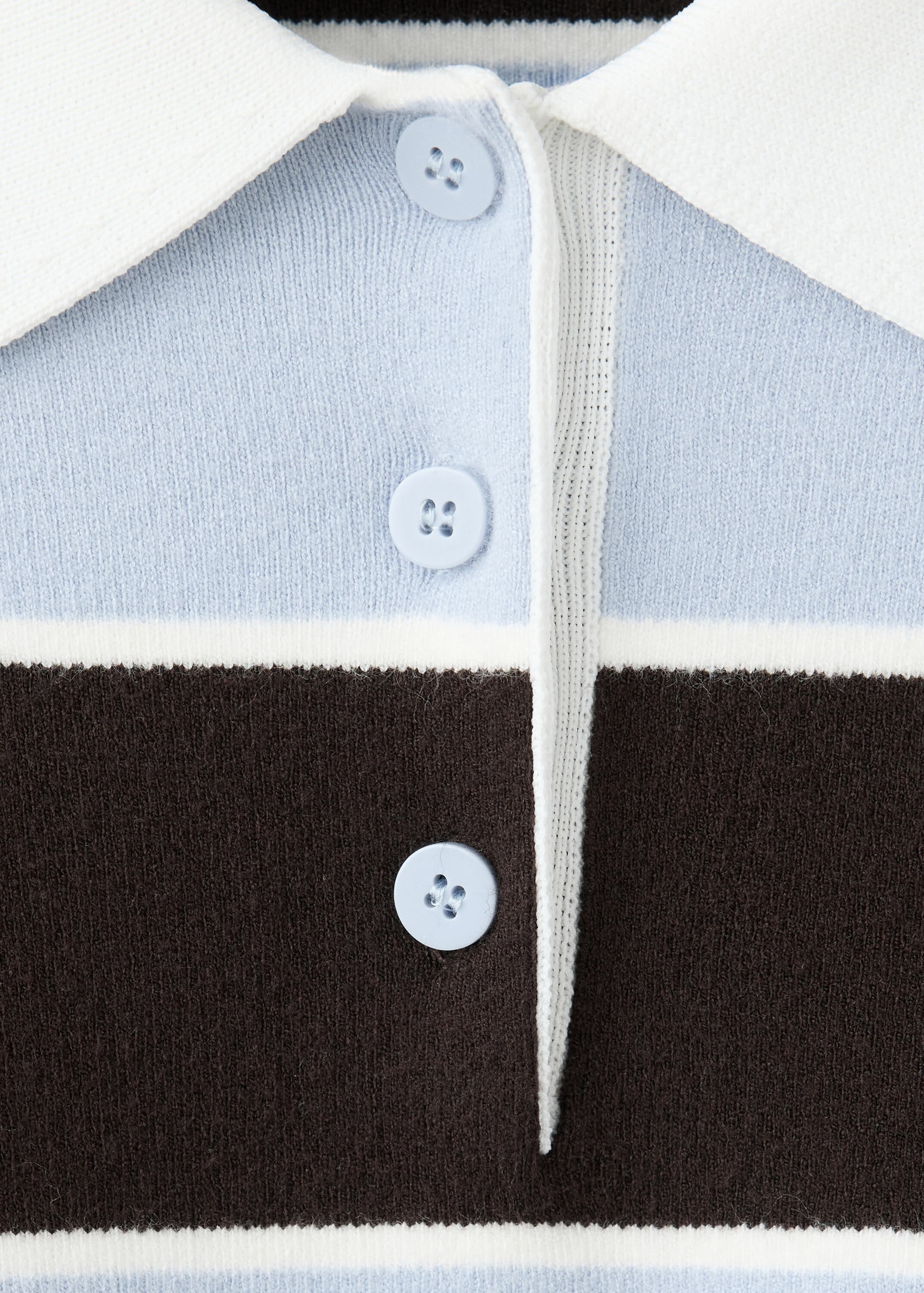 Striped polo neck sweater