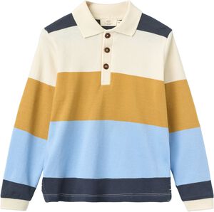 Stripe Pique Polo w. LS
