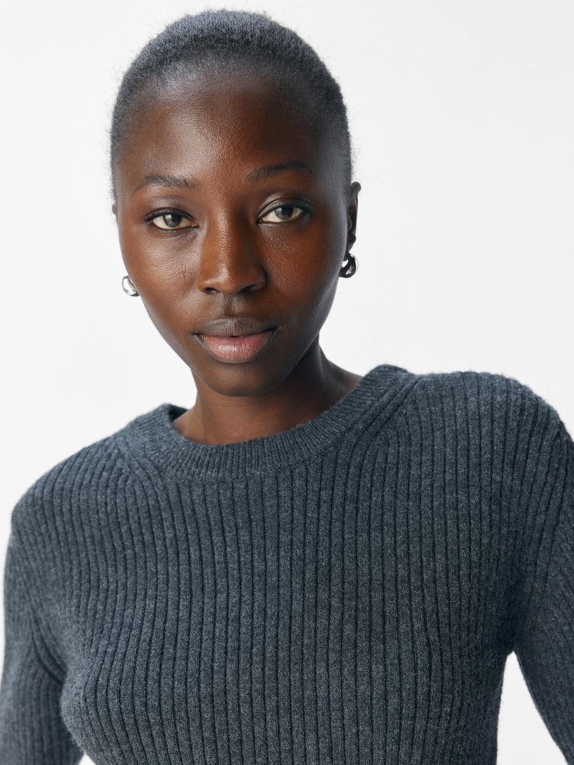 OBJELVA 2/4 RE O-NECK KNIT NOOS