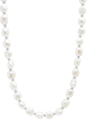 Men's Baroque Pearl Choker with Stainless Steel