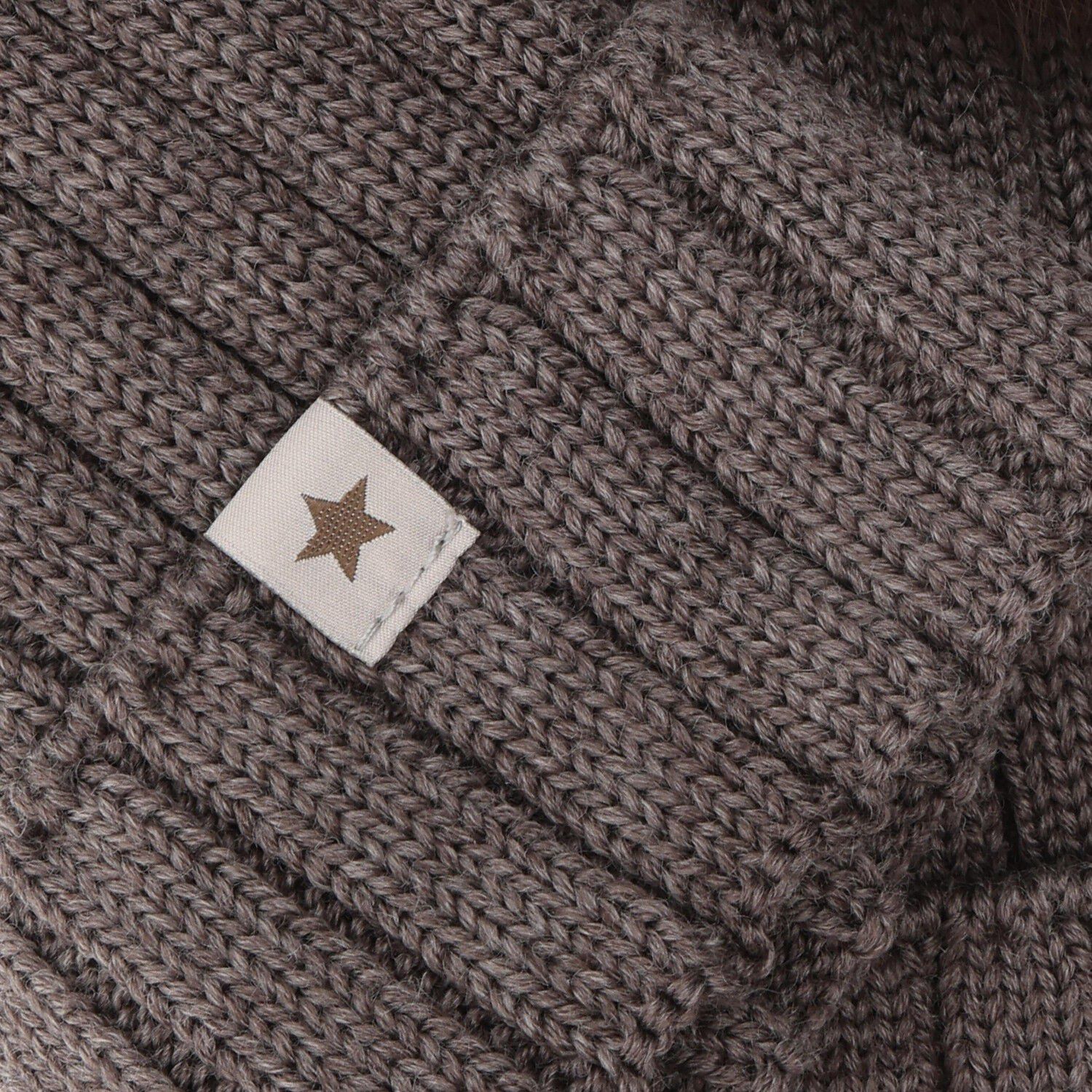 Hat Knit Alpaca Pompoms