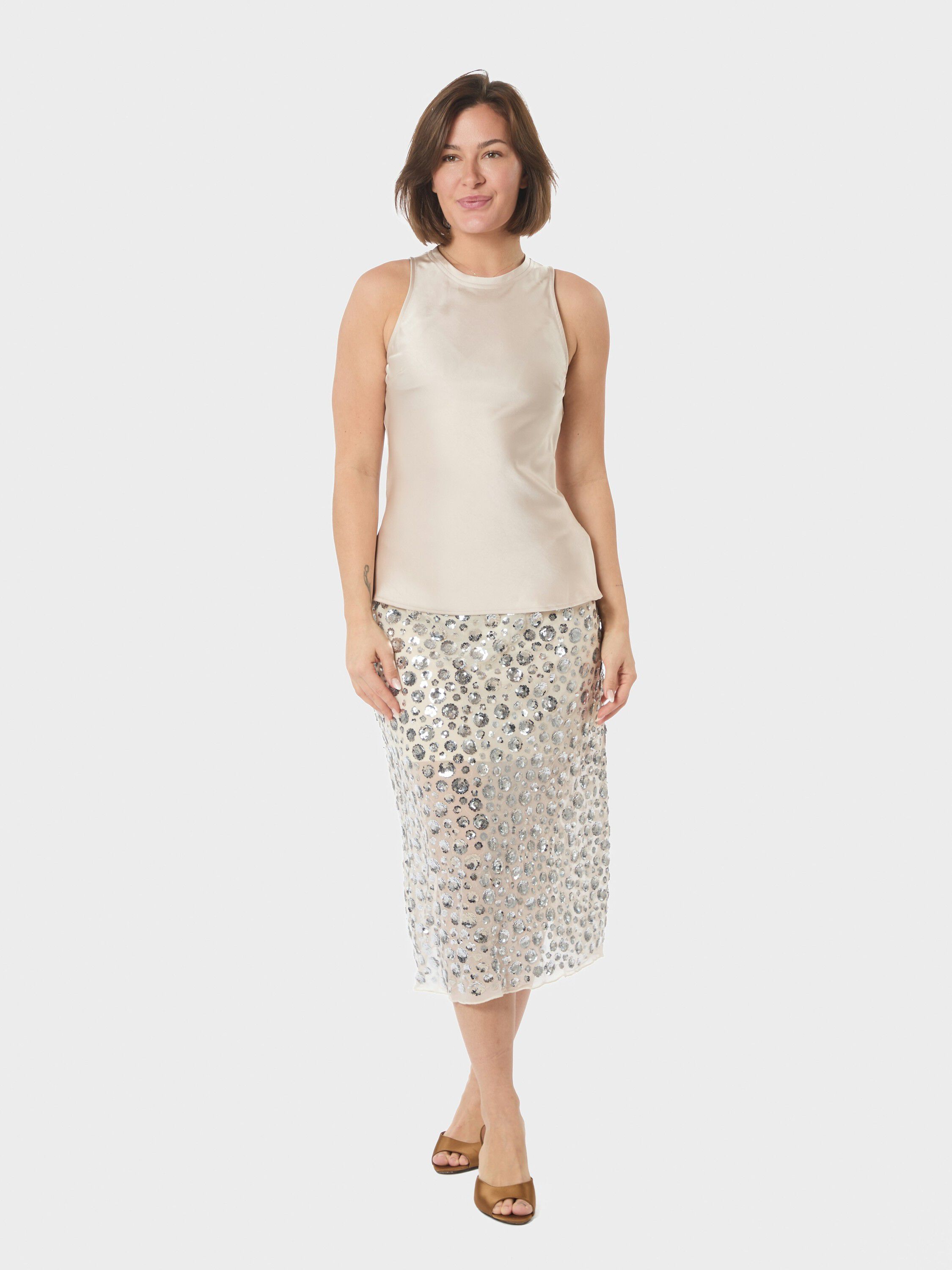Gilla Flower Sequins Skirt