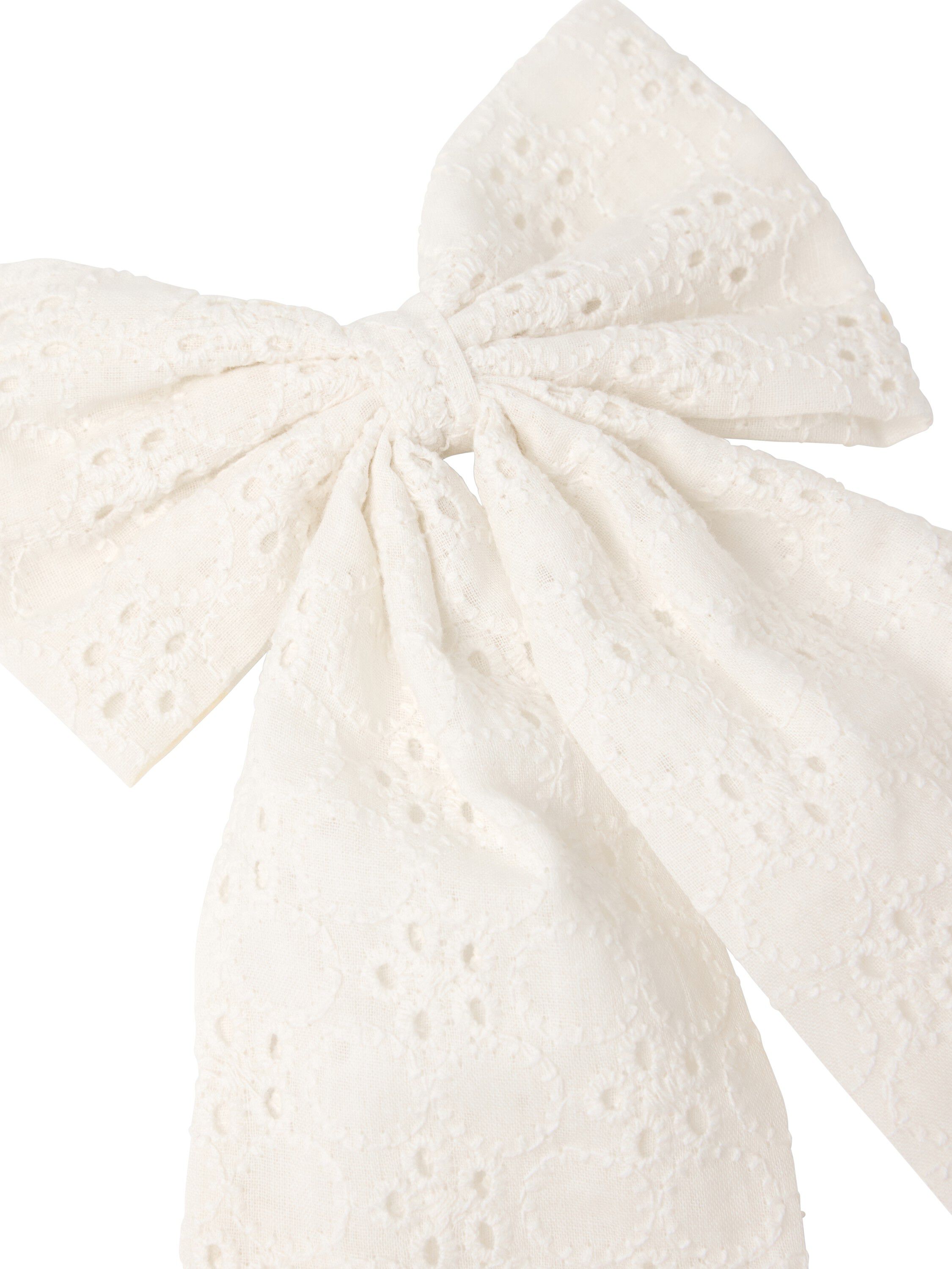 Hair clip emb anglaise bow