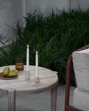 Outdoor LED taper candle, White, 2-pack, 2,3 x 25 cm