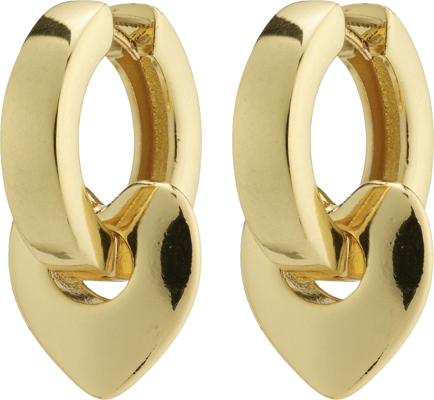 IOKASTE recycled chunky hoops gold-plated