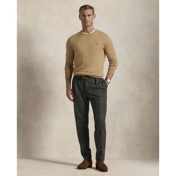 Slim Fit Washable Wool Crewneck Sweater