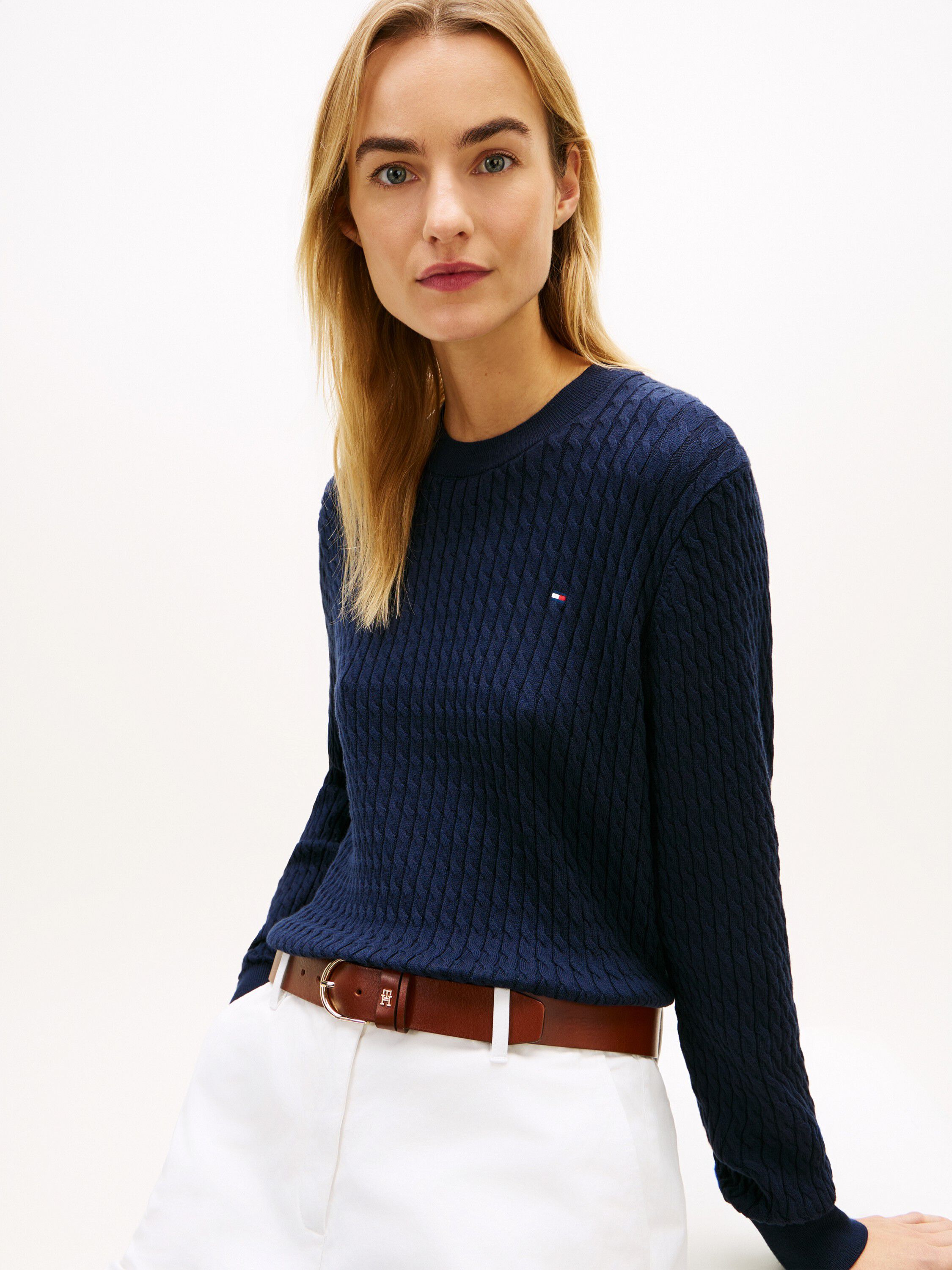Cable Knit Crew Neck Jumper