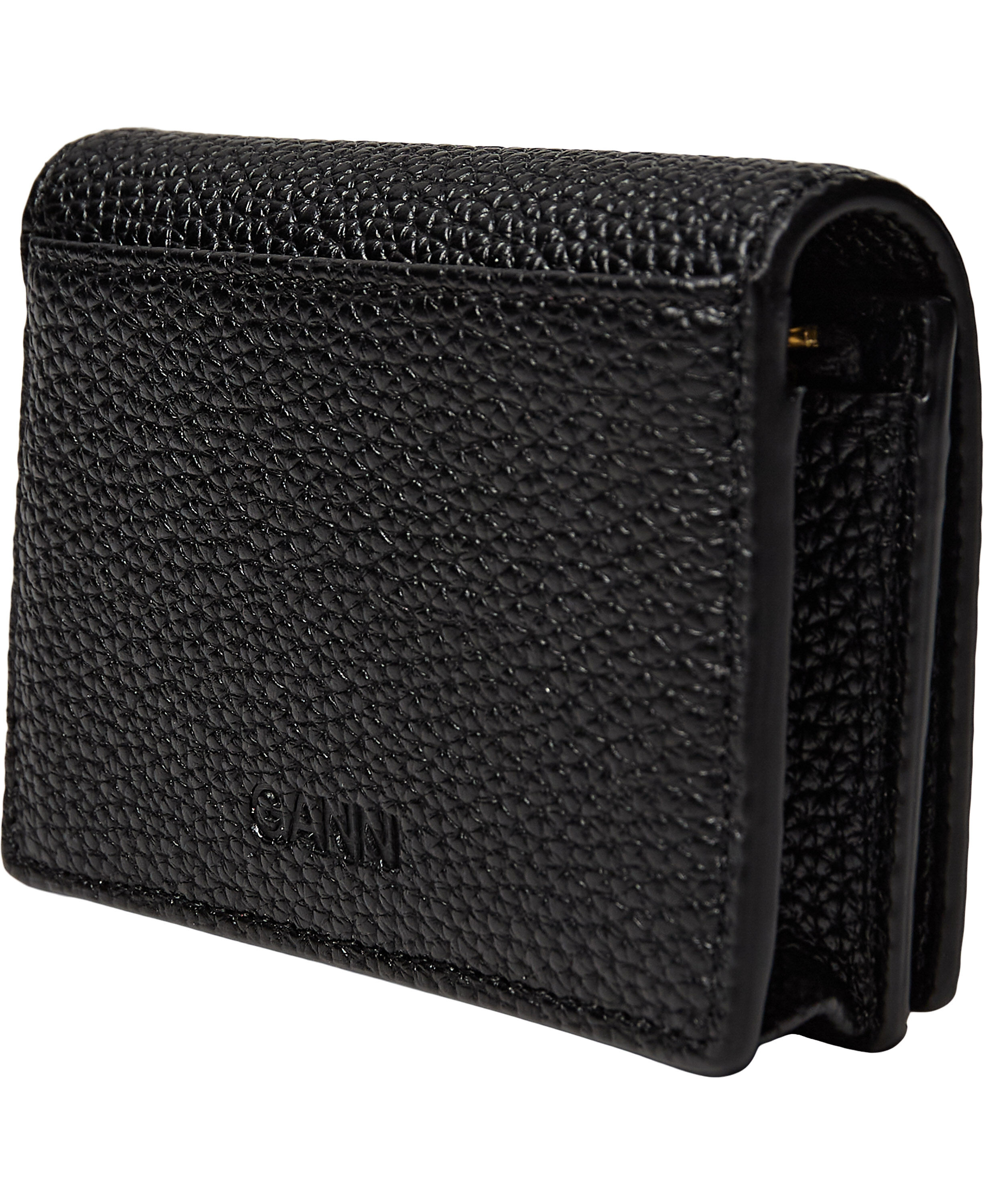 Ganni Bou Card Holder With Flap Gra