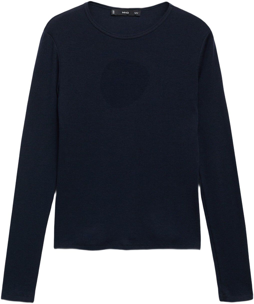 Ribbed long-sleeved t-shirt