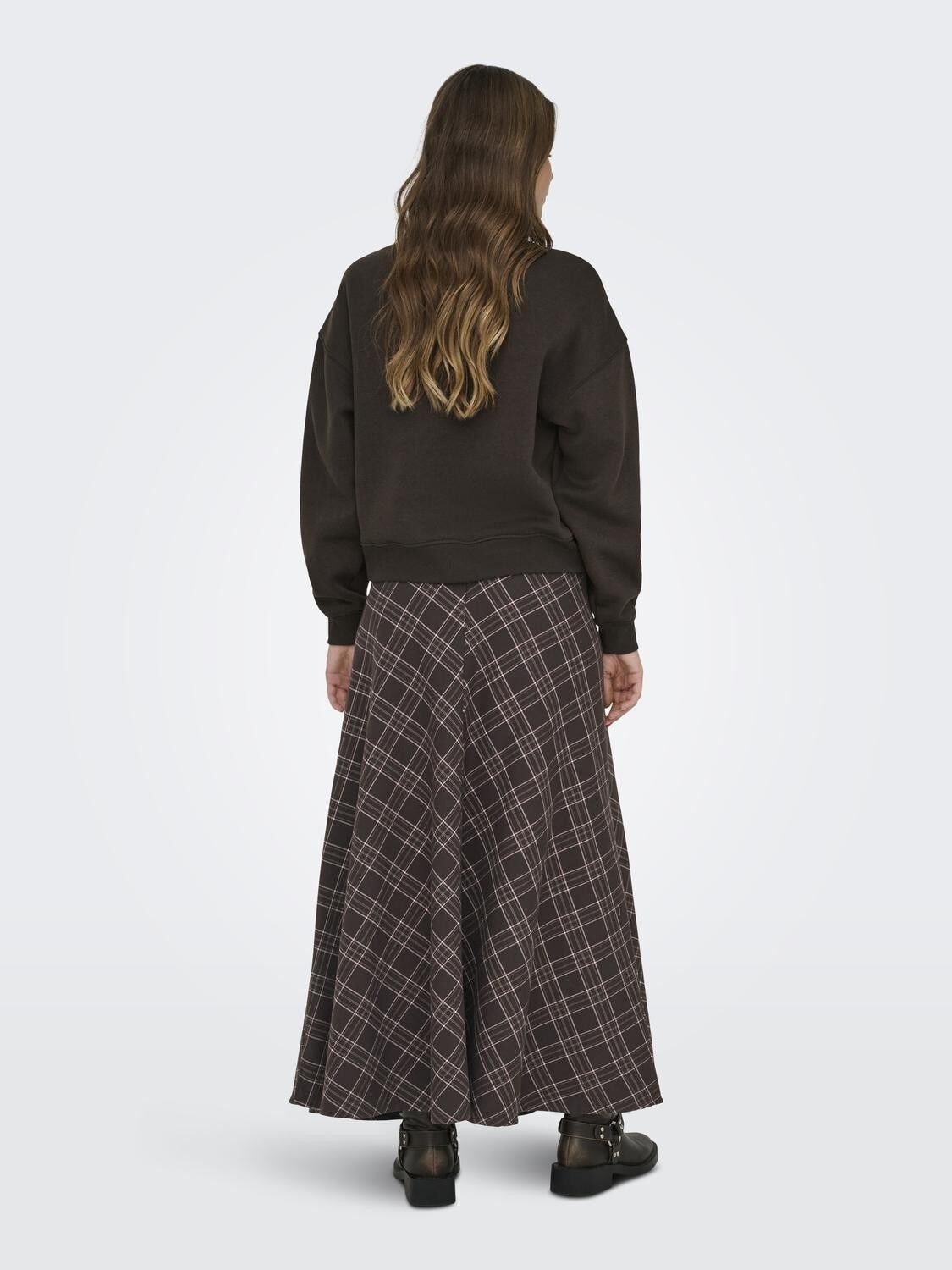Onlwren Check Long Skirt Wvn