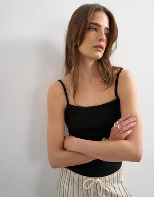TSREBECCA RIB STRAP VEST JRS
