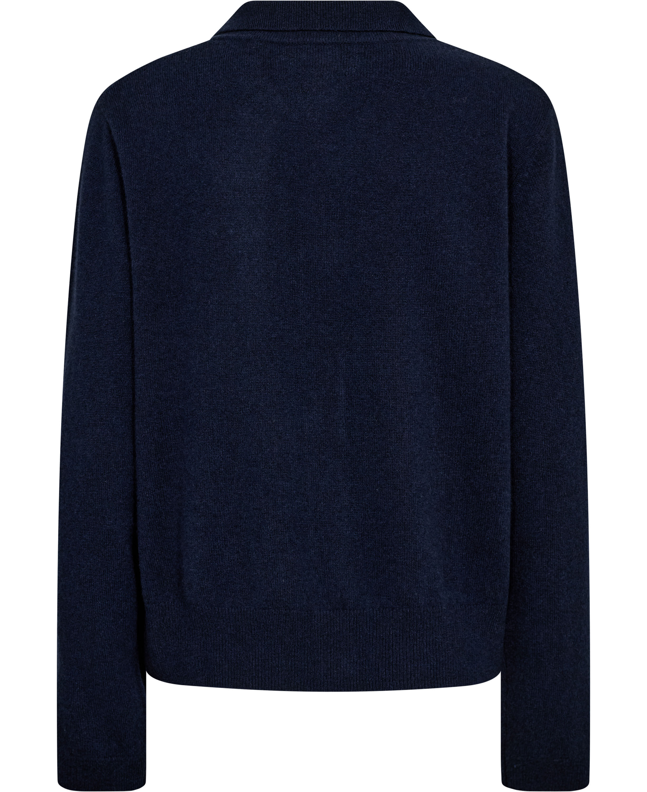 Mabel 15 Lang&aelig;rmede polo strikcardigan - 100% Cashmere