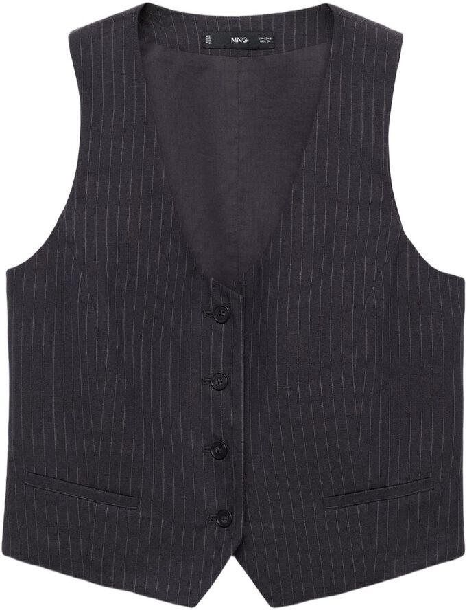 Linen-blend suit waistcoat
