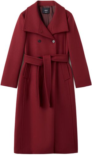 Manteco wool coat with funnel neck