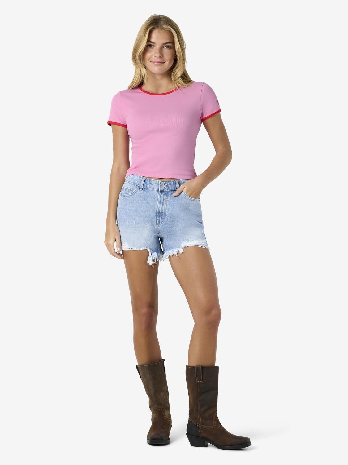 Nmjudy S/S Contrast T-Shirt Jrs Fwd Box