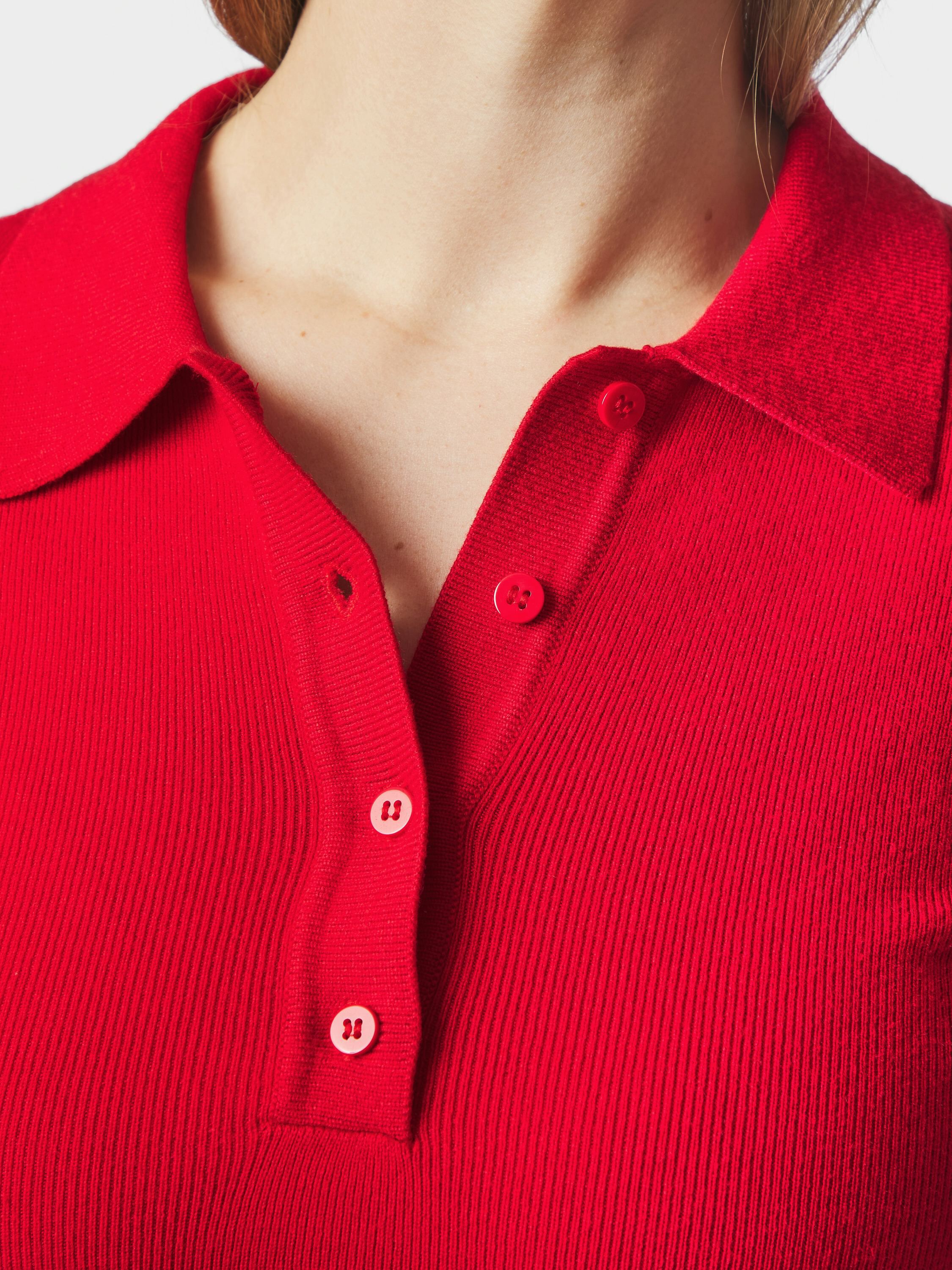Fannya Ls Solid Knit Polo