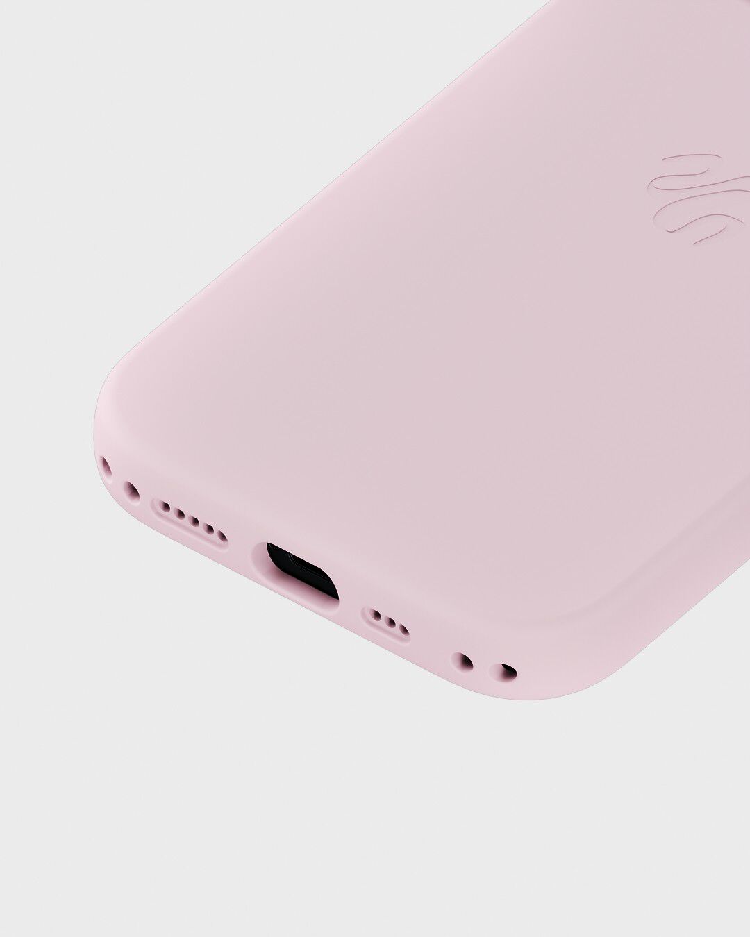 Silicone Case MagSafe Compatible iPhone 15/14 Pale Pink