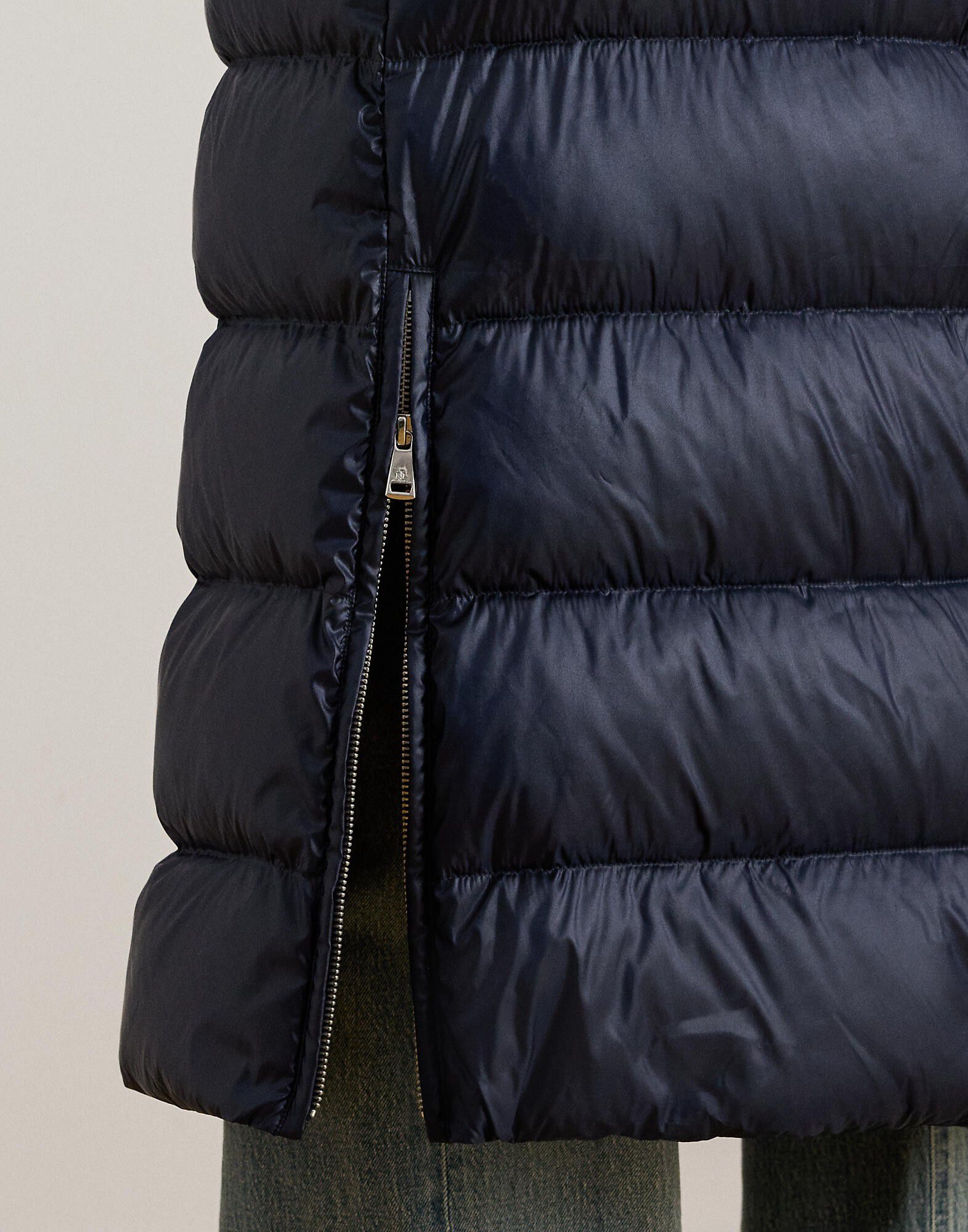 Metallic Funnelneck Down Maxicoat