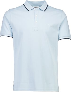 Polo shirt w. contrast piping