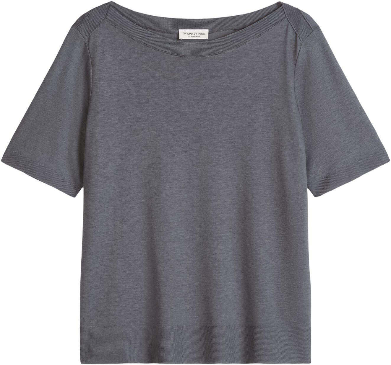 T-shirt, short sleeve, boat neck