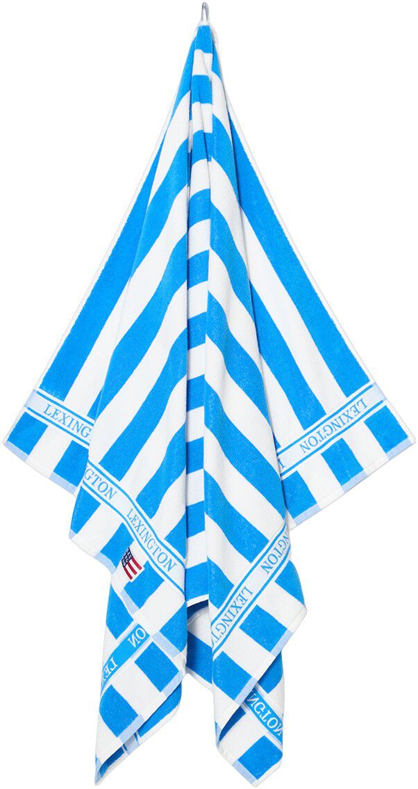 Block Striped Cotton Terry Beach Towel