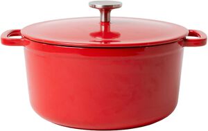 Emaljeret st&oslash;bejernsgryde 4,5L - Cardenau R&oslash;d