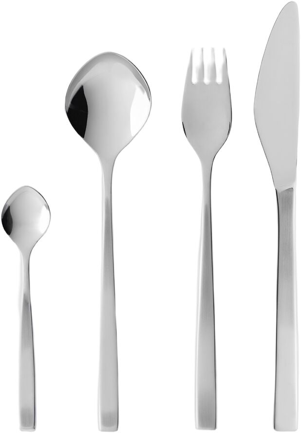 Bestickset Fuga 16 delar Matt/Blankt stål