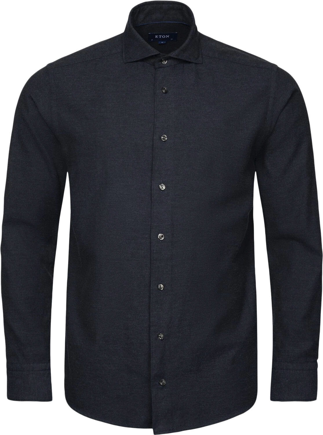 Slim Fit Navy Blue Flannel Shirt