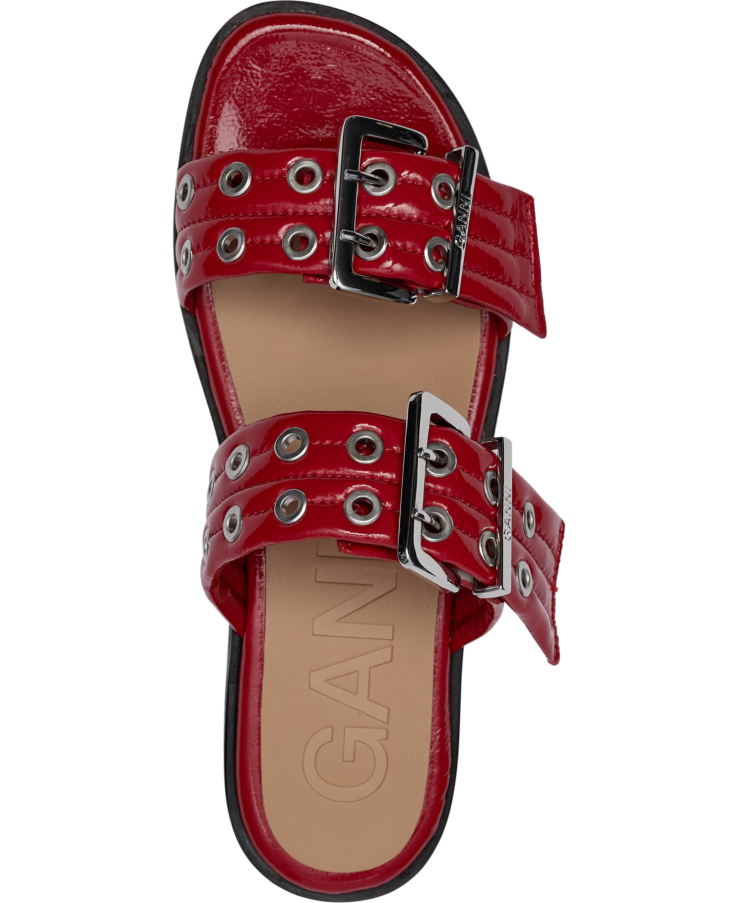 Feminine Buckle Two Strap Sandal Na
