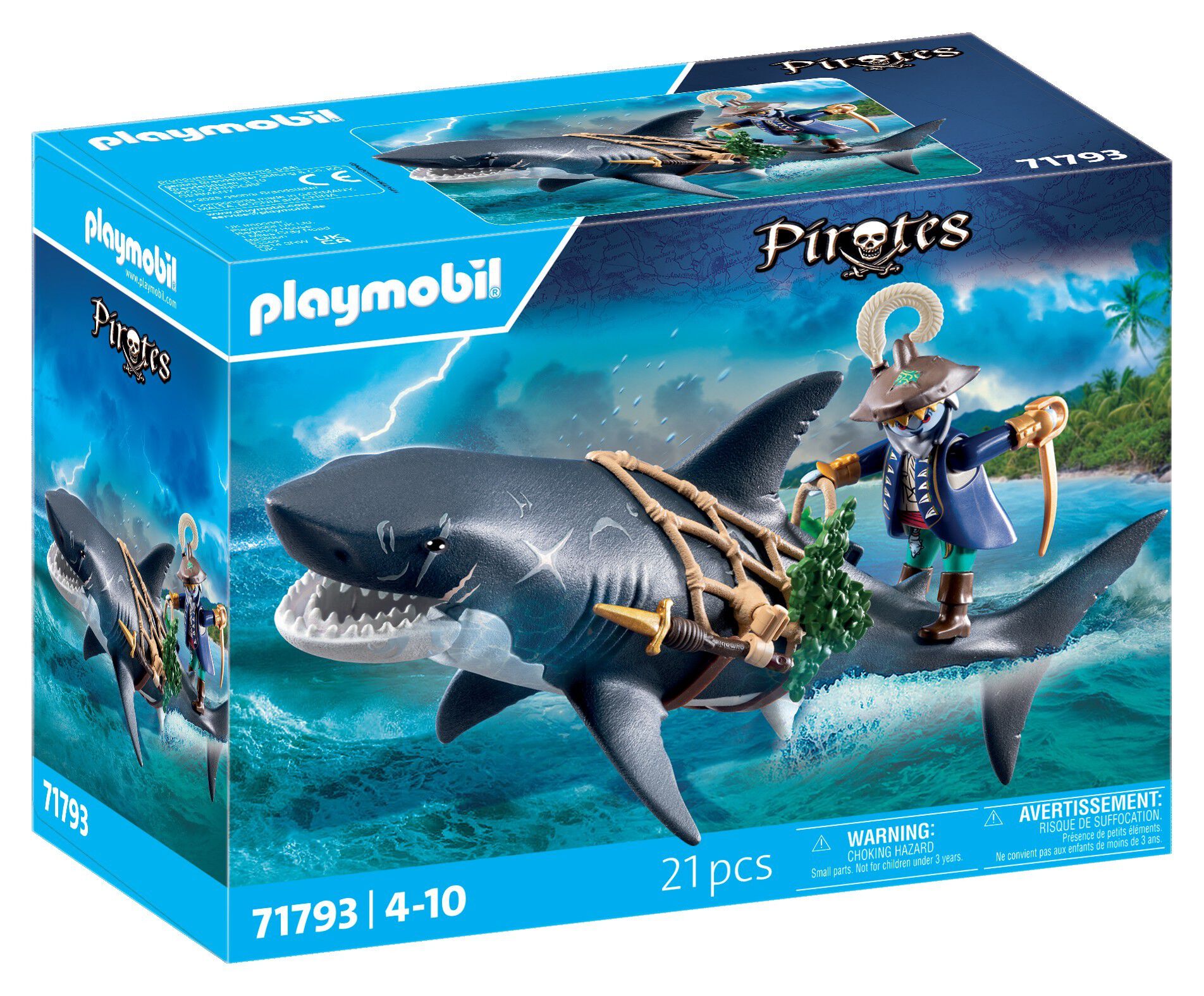 Giant Shark with Pirate