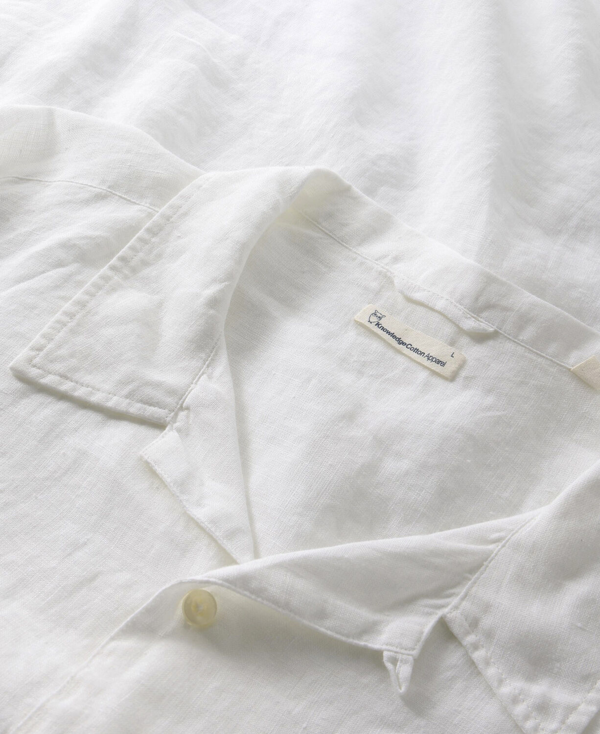 Box fit short sleeved linen shirt GOTS/Vegan