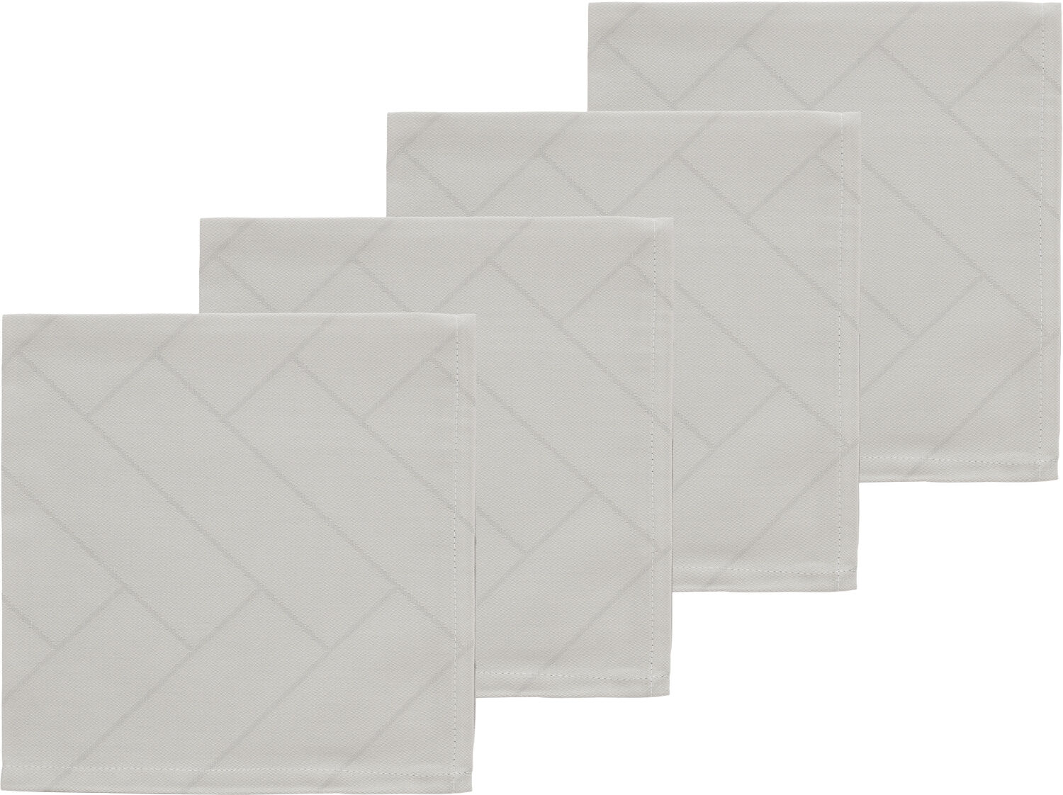 Tygservett Tiles Light Grey 4 st