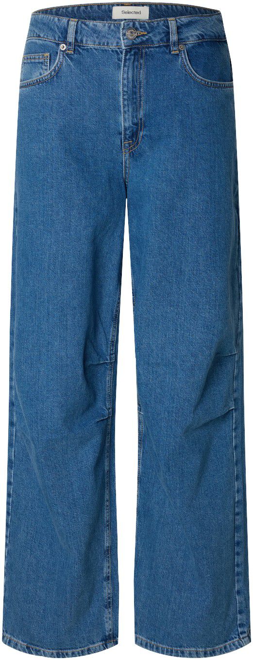 Slfwide Agathe Mw Baggy Pleated Jeans