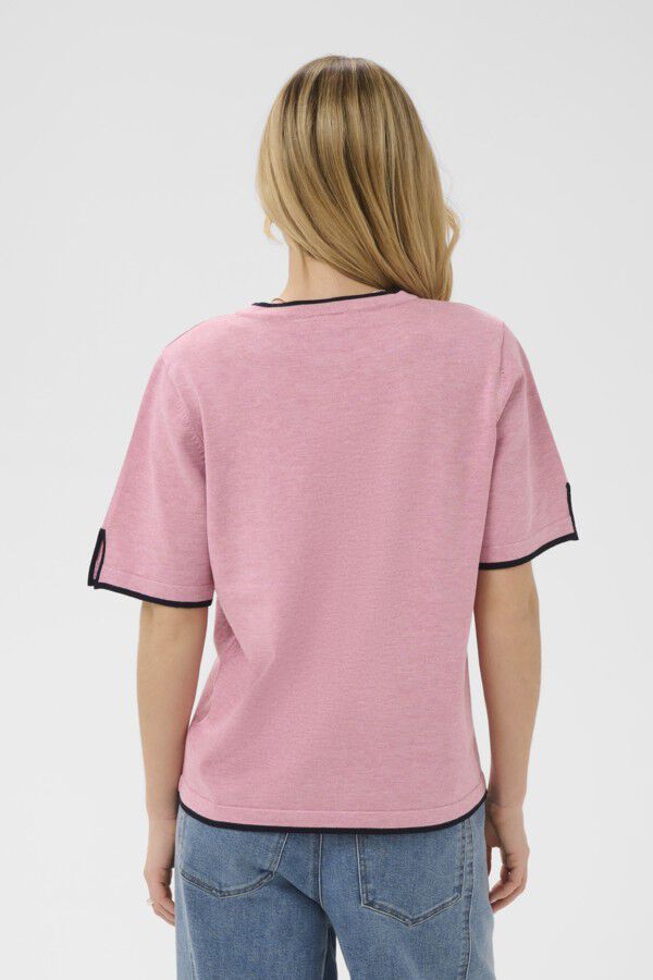 MilaSZ Contrast Stripe SS Pullover