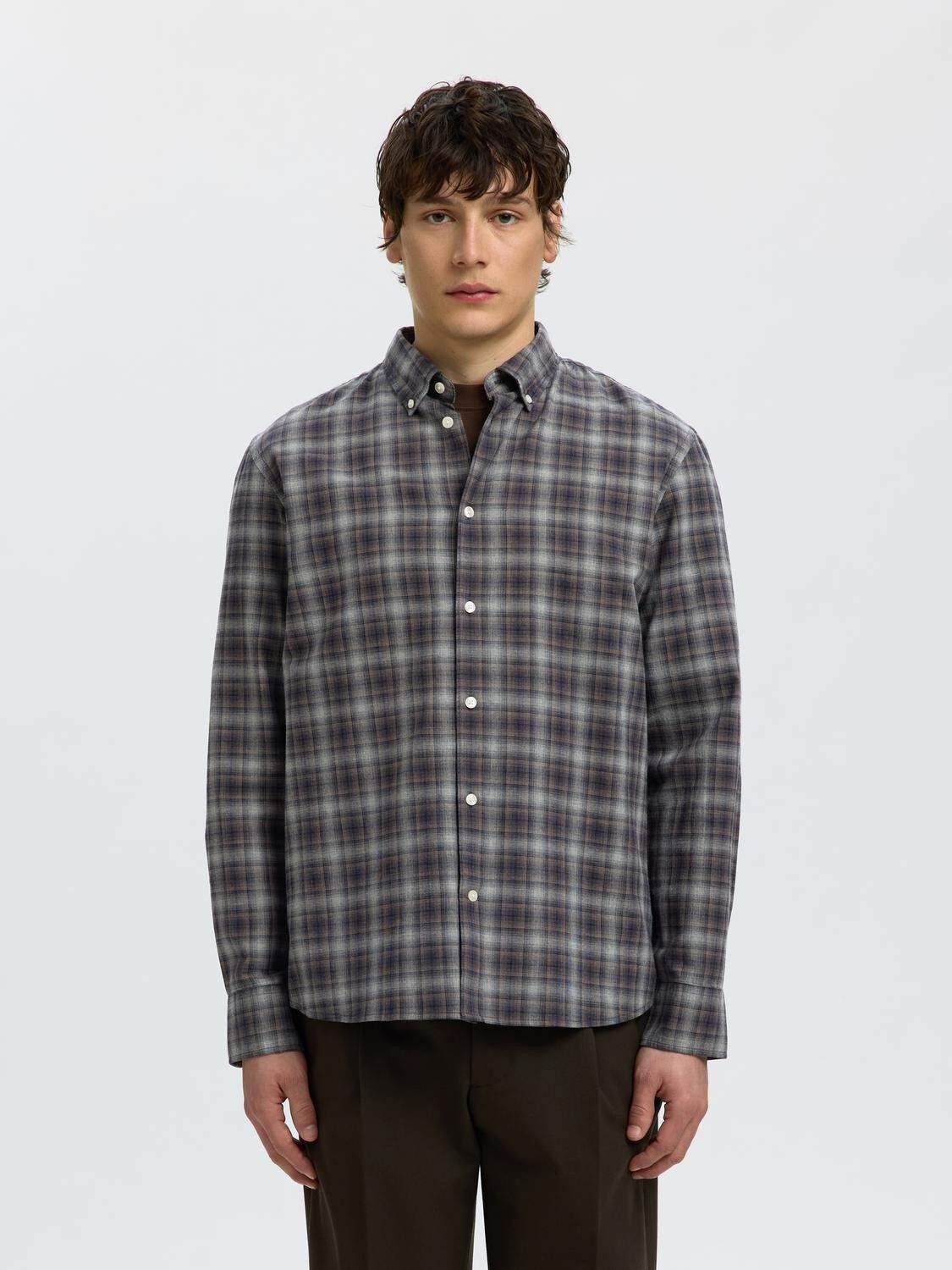 Slmcole-Jay Reg Melange Ls Shirt Noos