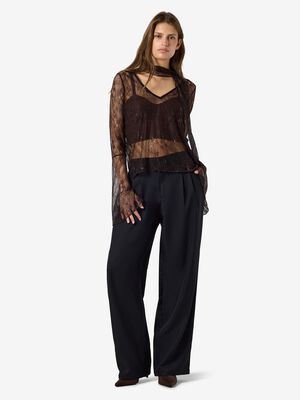 NMIDA L/S LACE SCARF TOP