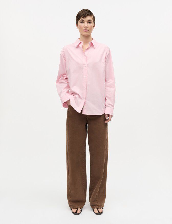 Peach Poplin Shelly Shirt