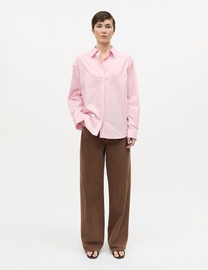 Peach Poplin Shelly Shirt