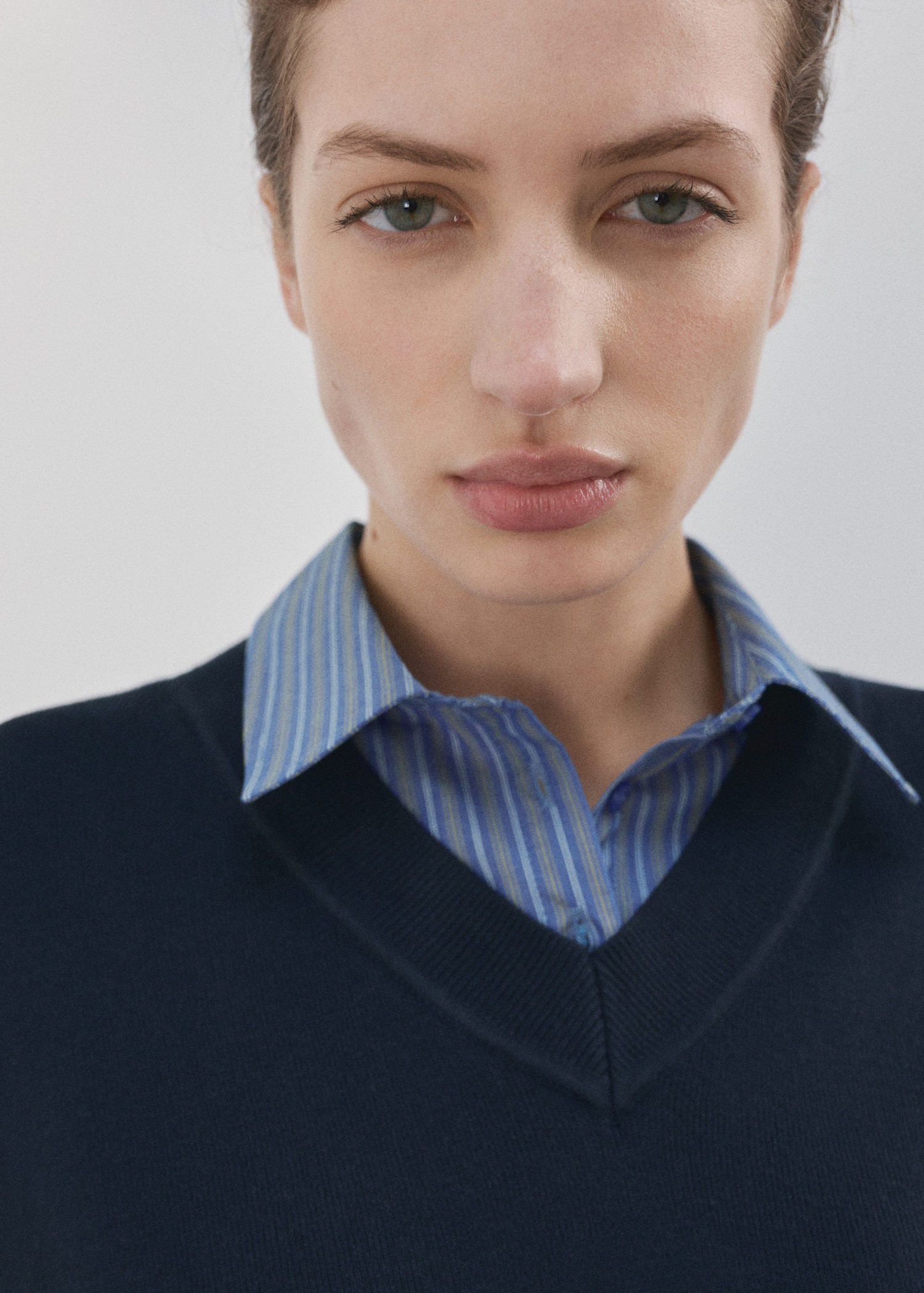 Combined shirt sweater