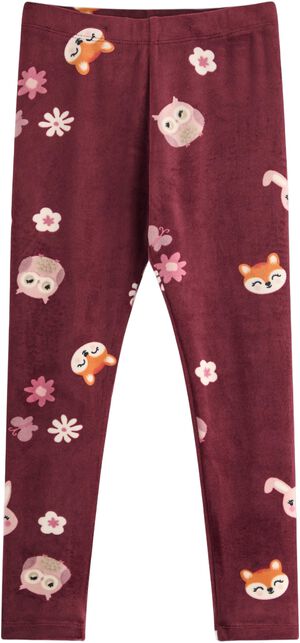 Bløde velourleggings med justerbar