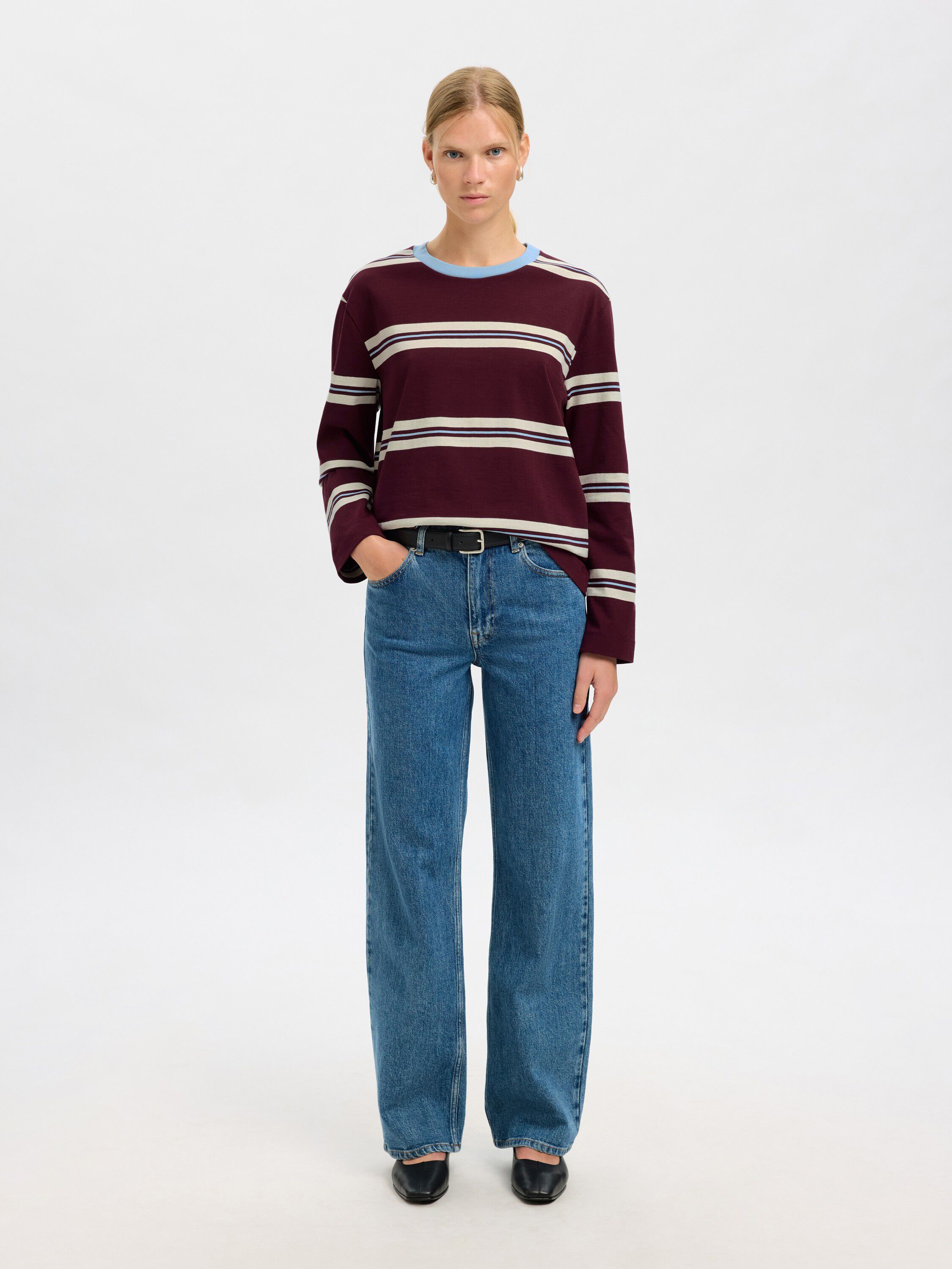 SLFBOXY-LUMA LS O-NECK TEE