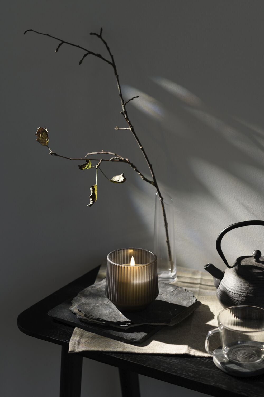 Scented wax glass candle, Harmony, Smoke, 8,5x9,5 cm *