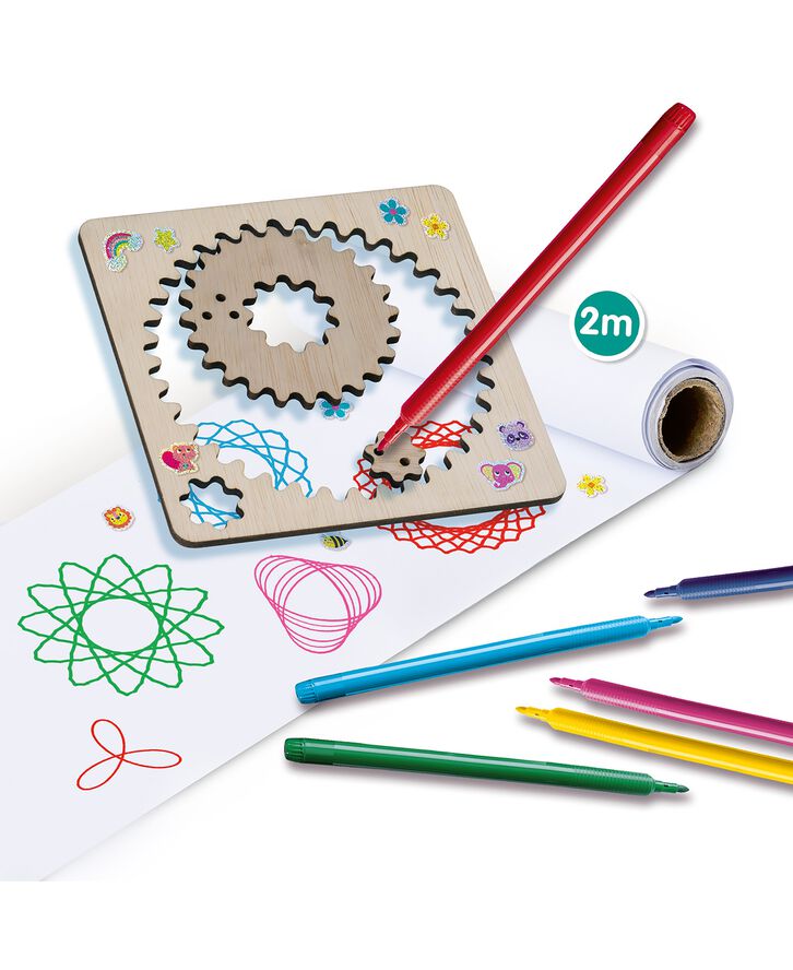 SES Creative - Spiraltegnesæt af træ