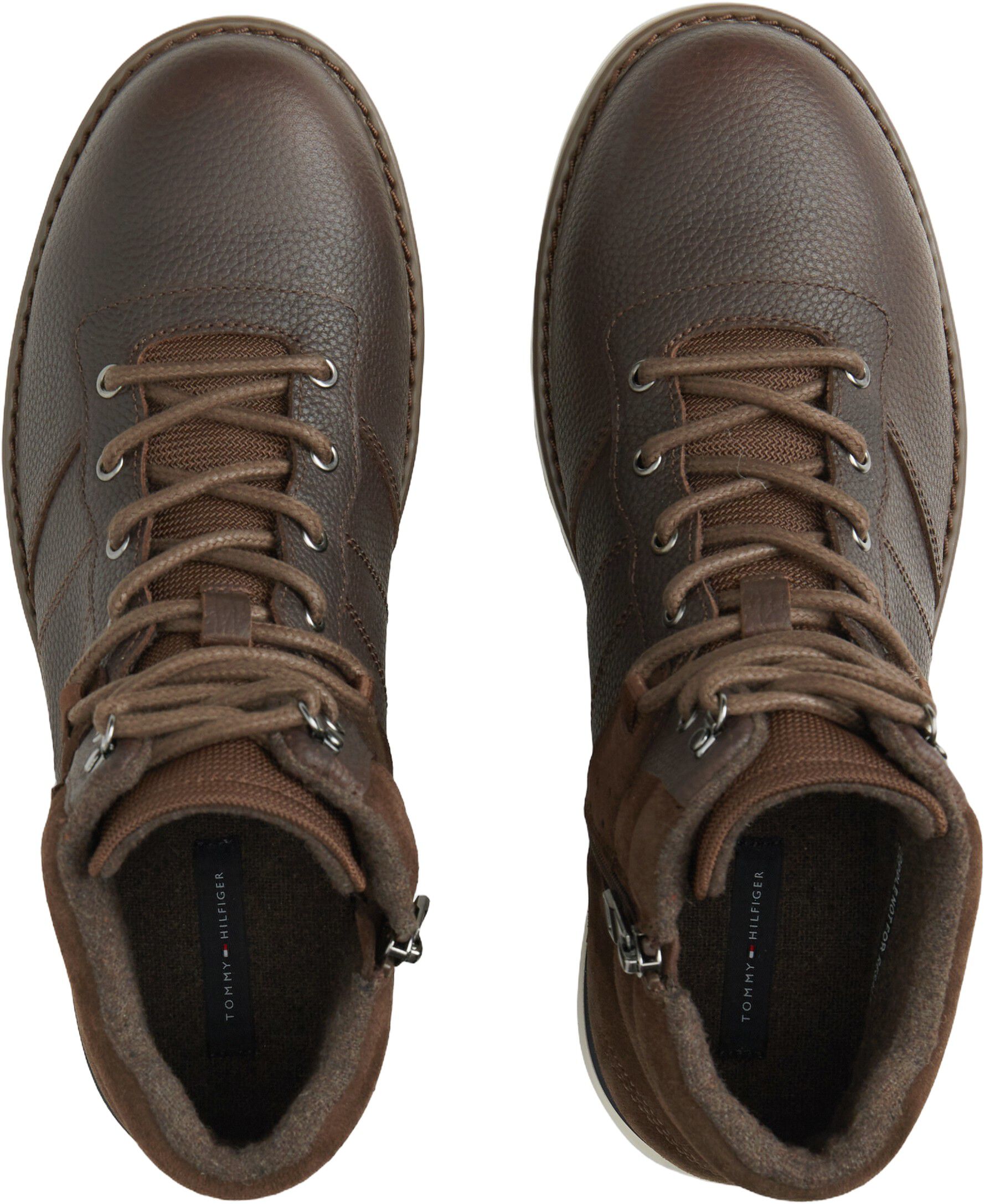Leather Outdoor Cleat Mixed Texture Boots